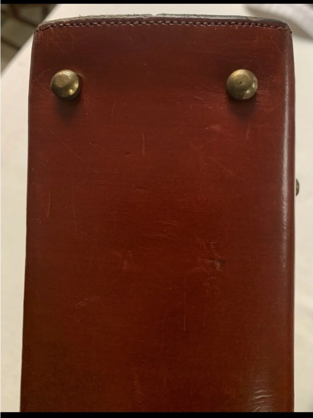 Vintage handmade leather Etienne Aigner small satchel purse bag